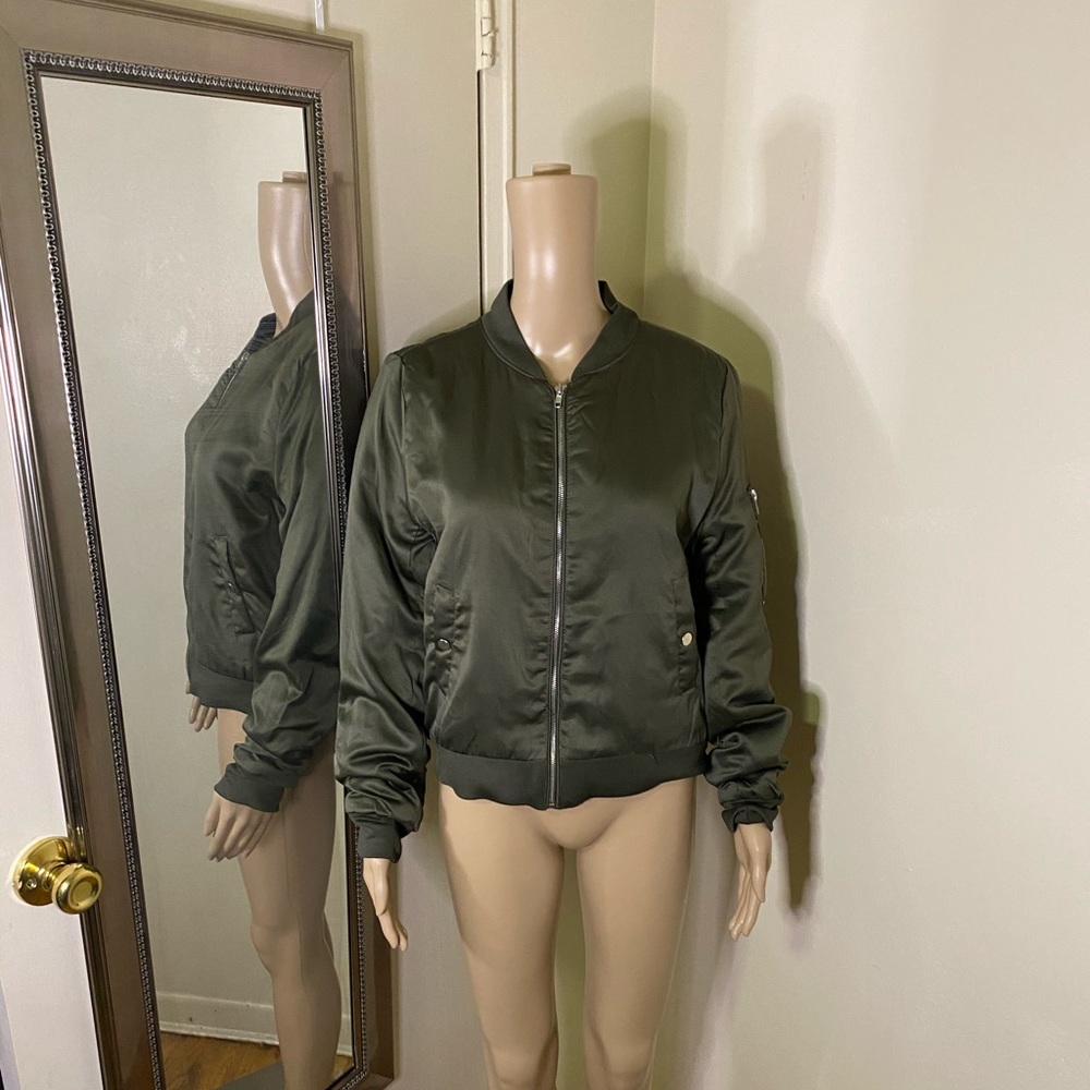 AMBIANCE Zipper Bomber Jacket